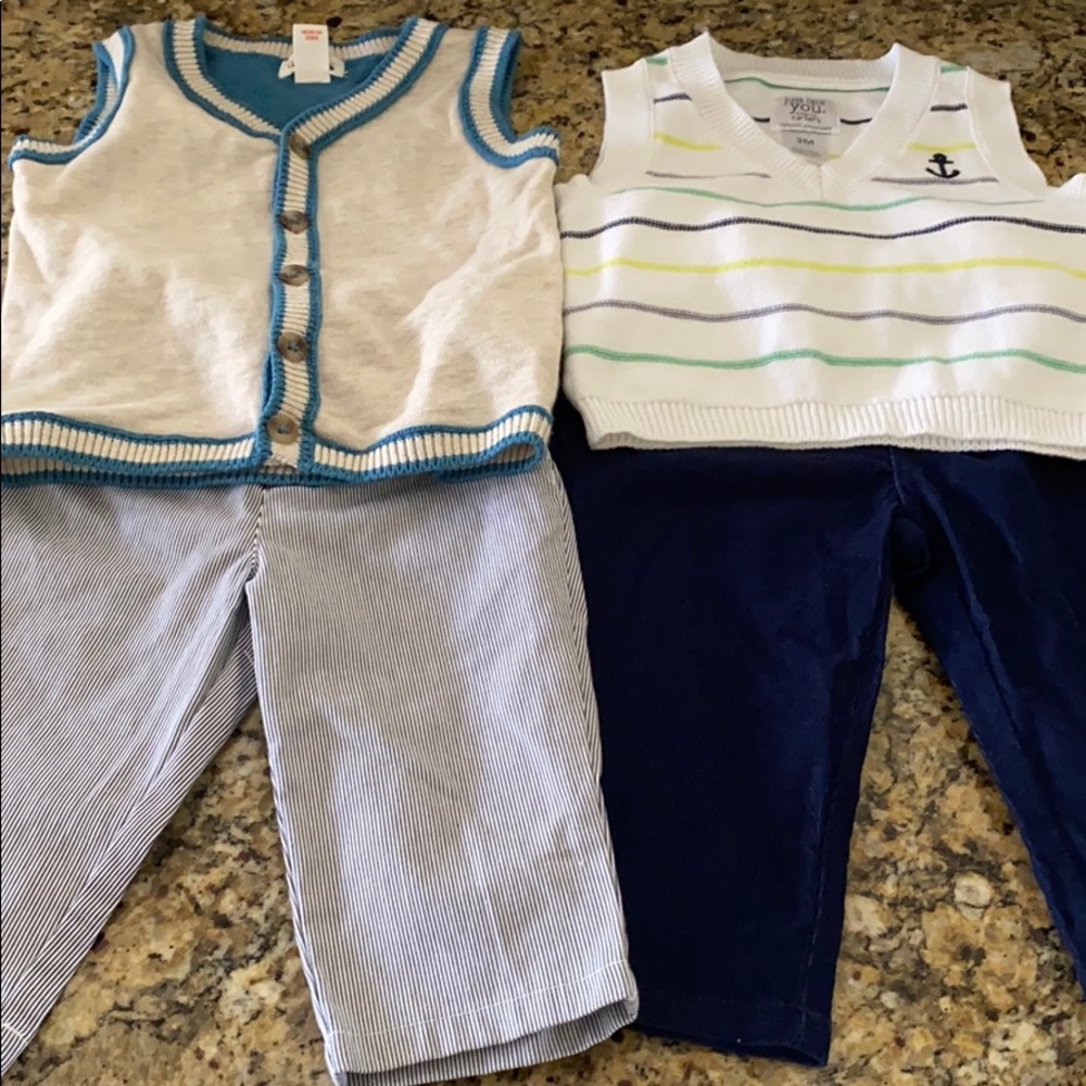 Carters baby boy vest and pants